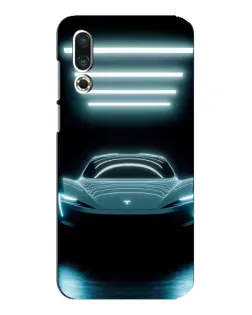 Чехол для Meizu 16s с картинкой «Tesla в неоне»