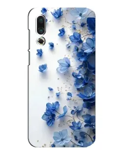 Чехол для Meizu 16s с картинкой «Голубой цветочный каскад»