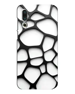Чехол для Meizu 16s с картинкой «Белая объемная сетка»