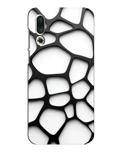 Чехол для Meizu 16s с картинкой «Белая объемная сетка»
