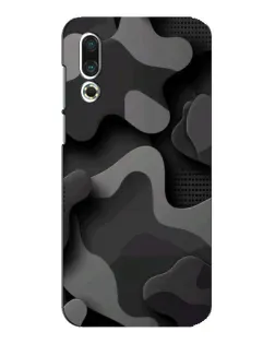 Чехол для Meizu 16s с картинкой «Темный абстрактный камуфляж»