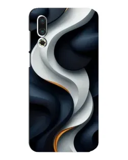 Чехол для Meizu 16s с картинкой «Объемные черно-белые ленты»