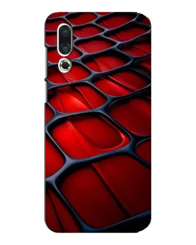Чехол для Meizu 16s с картинкой «Красная глянцевая сетка»