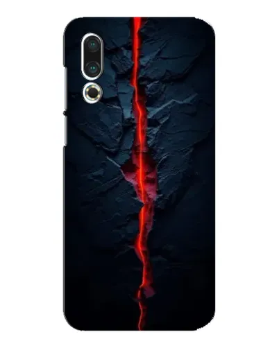 Чехол для Meizu 16s с картинкой «Kрасная лавовая трещина»