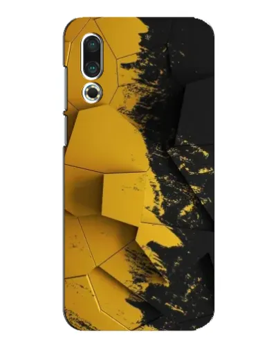 Чехол для Meizu 16s с картинкой «Золотые осколки геометрии»