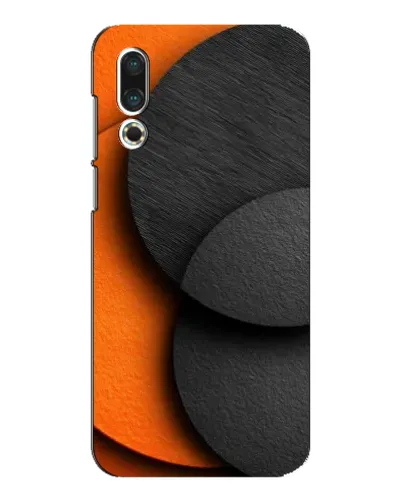 Чехол для Meizu 16s с картинкой «Геометрия оранжевых кругов»