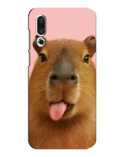 Чехол для Meizu 16s с картинкой «Капибара с языком»