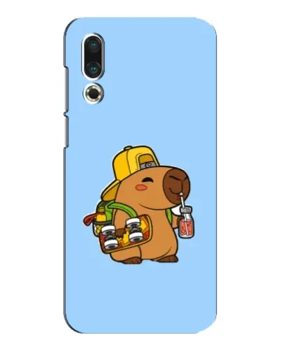 Чехол для Meizu 16s с картинкой «Капибара на скейте» Чехол для Meizu 16s с картинкой «Капибара на скейте»