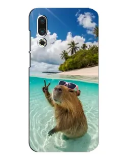Чехол для Meizu 16s с картинкой «Капибара на море»