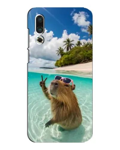 Чехол для Meizu 16s с картинкой «Капибара на море» Чехол для Meizu 16s с картинкой «Капибара на море»