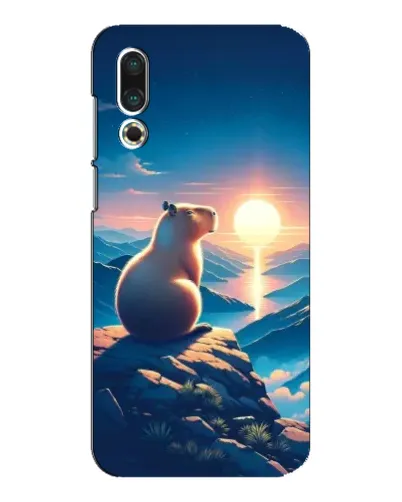 Чехол для Meizu 16s с картинкой «Закат солнца с капибарой» Чехол для Meizu 16s с картинкой «Закат солнца с капибарой»