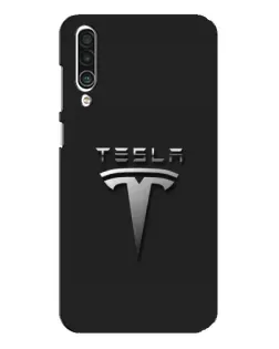 Чохол для Meizu 16xs з картинкою «Сталевий логотип Tesla»