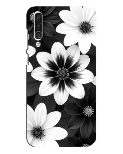 Чехол для Meizu 16xs с картинкой «Монохромные астры»