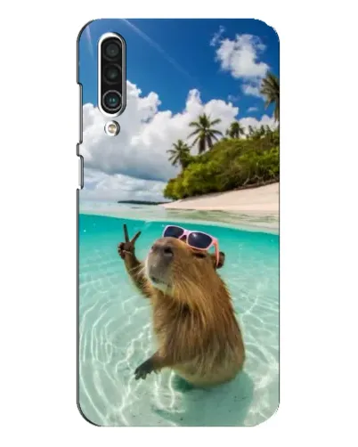Чехол для Meizu 16xs с картинкой «Капибара на море»