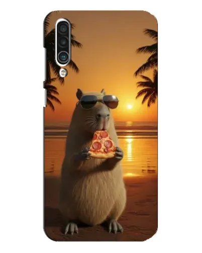 Чехол для Meizu 16xs с картинкой «Капибара с пиццей»