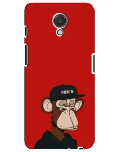 Чехол для Meizu M6s с картинкой «Bored Ape — красный фон»