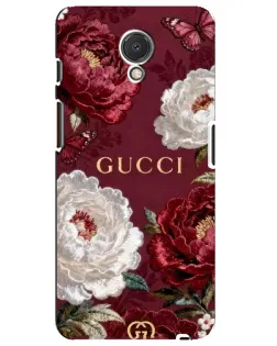 Чехол для Meizu M6s с картинкой «Gucci — бордовые розы»