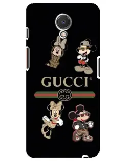 Чехол для Meizu M6s с картинкой «Gucci — герои Disney и монограмма»