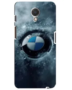 Чехол для Meizu M6s с картинкой «Логотип BMW — лед»