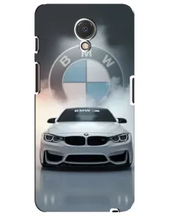 Чехол для Meizu M6s с картинкой «BMW в белом дыму»