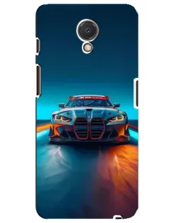 Чехол для Meizu M6s с картинкой «BMW — огни неона»