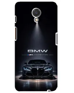 Чехол для Meizu M6s с картинкой «BMW сквозь ночной город»