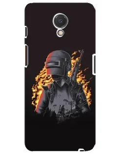 Чехол для Meizu M6s с картинкой «PUBG — огненный силуэт» Чехол для Meizu M6s с картинкой «PUBG — огненный силуэт»