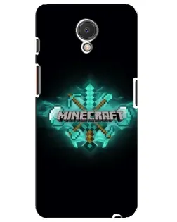 Чохол для Meizu M6s з картинкою «Minecraft Diamond лого»