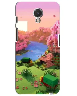 Чохол для Meizu M6s з картинкою «Рожеве дерево Minecraft»