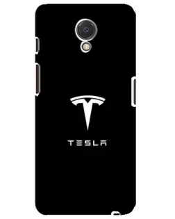 Чехол для Meizu M6s с картинкой «Tesla White Logo»