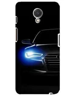 Чехол для Meizu M6s с картинкой «Неоновый взгляд Audi»