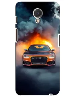 Чехол для Meizu M6s с картинкой «Audi в огненном дыму»