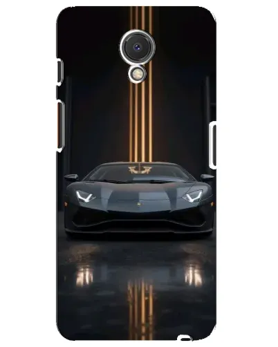 Чехол для Meizu M6s с картинкой «Lamborghini золотые линии»
