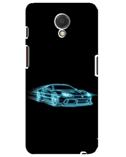 Чехол для Meizu M6s с картинкой «Неоновый контур Lamborghini»