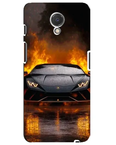 Чехол для Meizu M6s с картинкой «Lamborghini в огне»