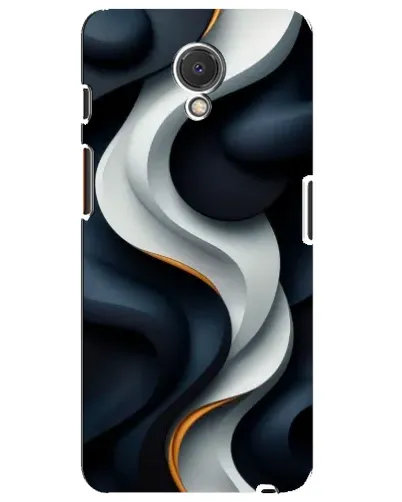 Чехол для Meizu M6s с картинкой «Объемные черно-белые ленты» Чехол для Meizu M6s с картинкой «Объемные черно-белые ленты»