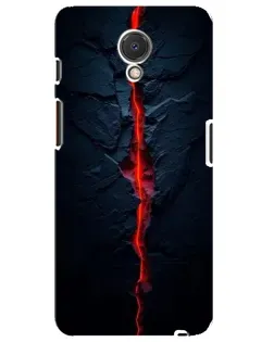 Чехол для Meizu M6s с картинкой «Kрасная лавовая трещина»