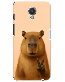 Чехол для Meizu M6s с картинкой «Капибара виктория»