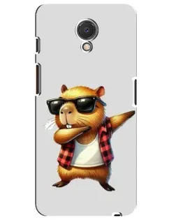 Чехол для Meizu M6s с картинкой «Капибара рэпер даб»