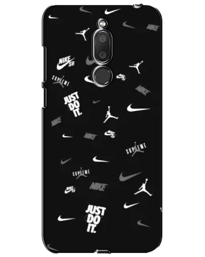Чехол для Meizu M6T (Meilan 6T) с картинкой «Nike Black Pattern»