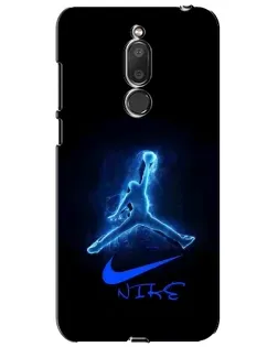 Чехол для Meizu M6T (Meilan 6T) с картинкой «Jordan Neon Blue»