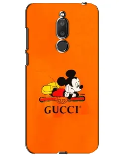 Чехол для Meizu M6T (Meilan 6T) с картинкой «Микки Маус Gucci — оранж»