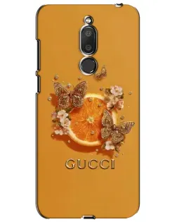 Чехол для Meizu M6T (Meilan 6T) с картинкой «Gucci — золотые бабочки»