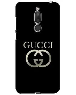 Чехол для Meizu M6T (Meilan 6T) с картинкой «Gucci — золото на черном»
