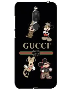 Чехол для Meizu M6T (Meilan 6T) с картинкой «Gucci — герои Disney и монограмма»