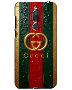 Чехол для Meizu M6T (Meilan 6T) с картинкой «Gucci — фирменная полоса и золото»