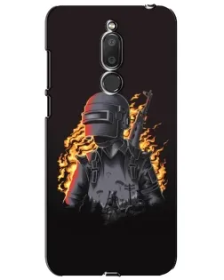 Чехол для Meizu M6T (Meilan 6T) с картинкой «PUBG — огненный силуэт»