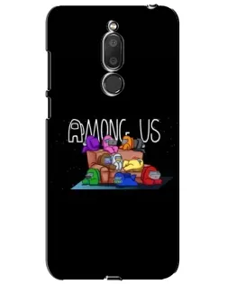 Чехол для Meizu M6T (Meilan 6T) с картинкой «Логотип Among Us»