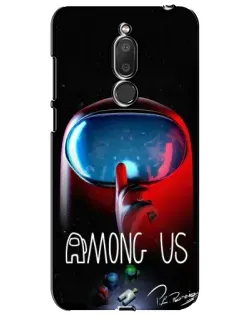 Чехол для Meizu M6T (Meilan 6T) с картинкой «Красный импостер — макро»