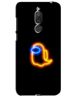 Чехол для Meizu M6T (Meilan 6T) с картинкой «Among Us неоновое сияние»